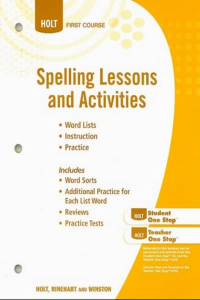 Spelling Lessons and Activities (PDF)